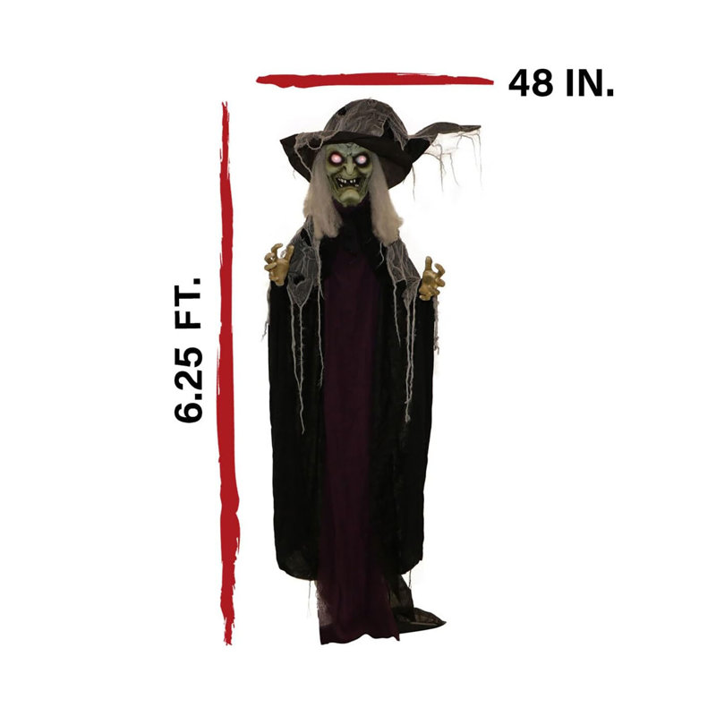 11-ft Talking Lighted Animatronic shops Witch Free Standing Decoration Life